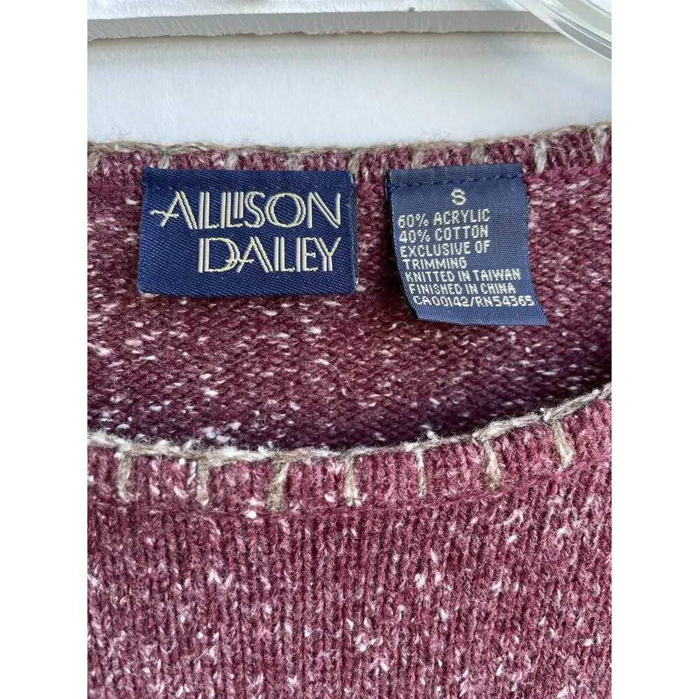 Allison Daley Floral Sweater Small knit